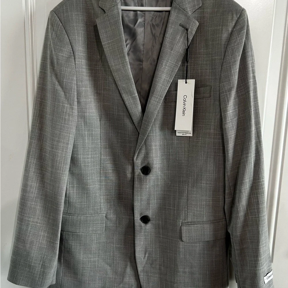 ✨Calvin Klein NWT Grey Blazer Sz 18